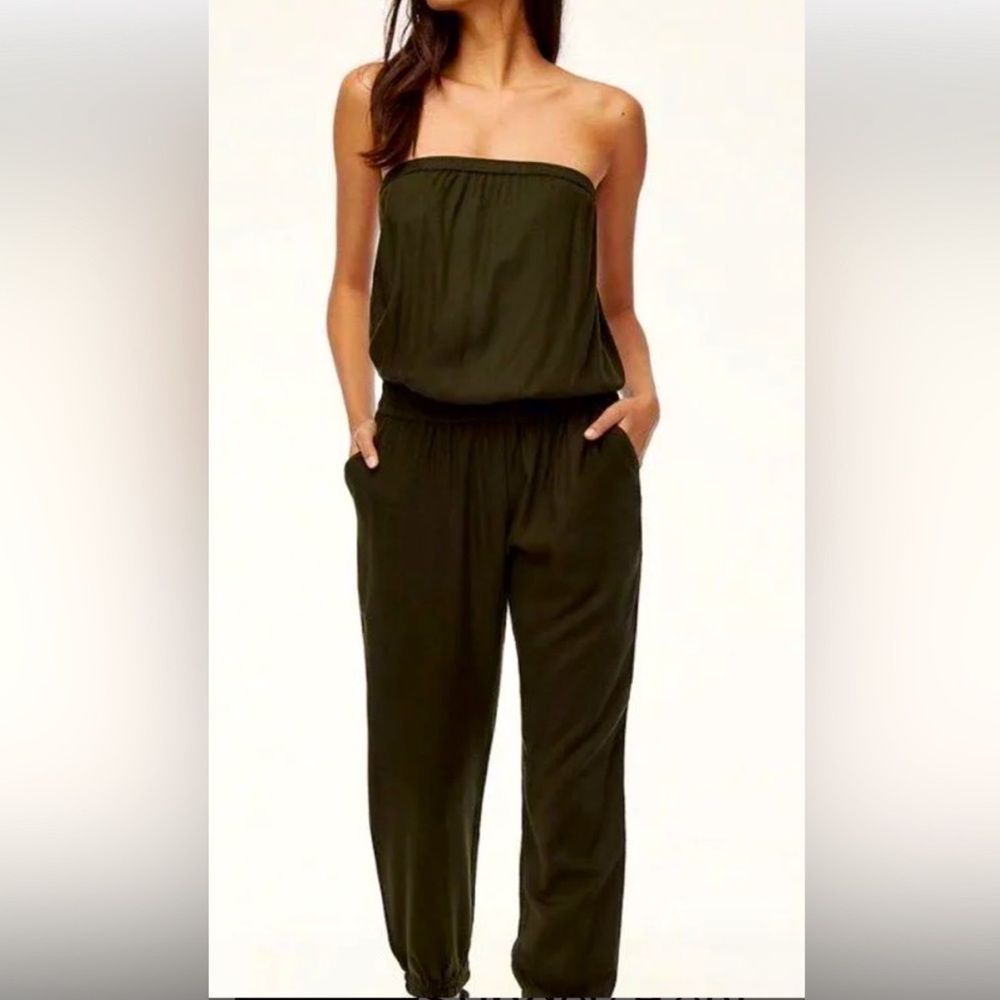 Aritzia Sunday best jumpsuit olive size large